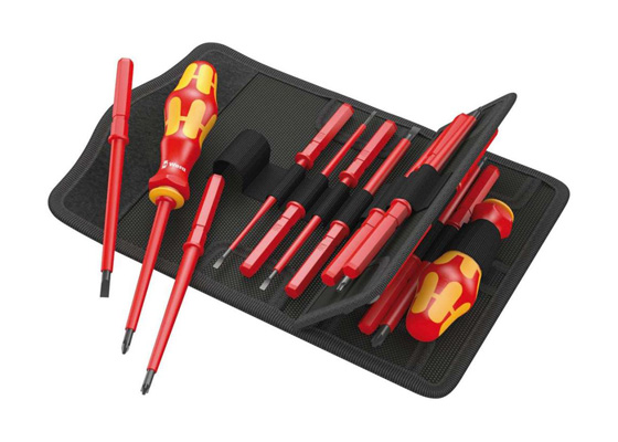 Набор насадок с 2 отвертками-битодержателями Kraftform Kompakt VDE 17 Universal 1, 17 предметов