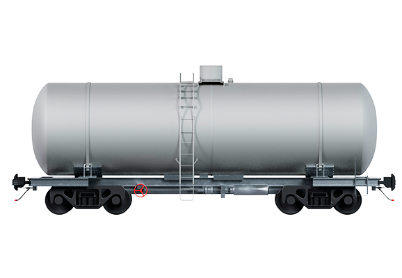 Вагон-цистерна для перевозки азотной концентрированной кислоты с осевой нагрузкой 25 тс 15-1232-05