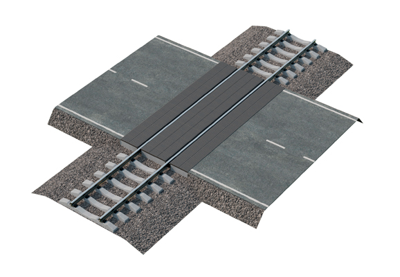 Резиножелезобетонный настил для узкой колеи 1067 мм