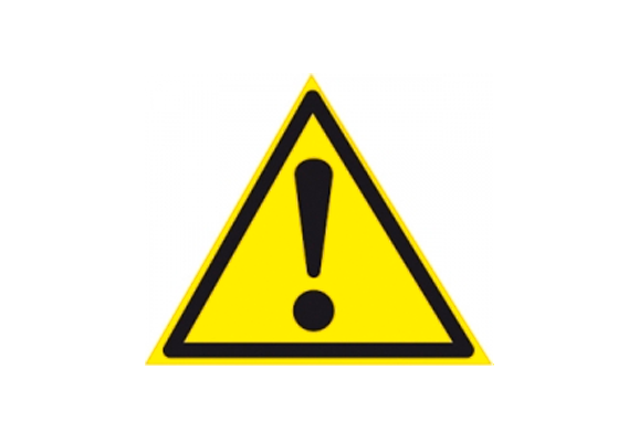 Предупреждающий знак безопасности «Внимание. Опасность» (100х100 мм)