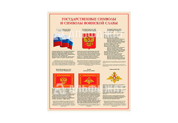 Стенд информационный «Государственные символы Российской Федерации»