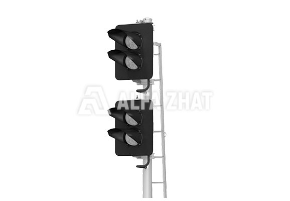 LED-Vierzeichensignalisation Mastlichtsignal 17953-00-00 TU32 ZSCH 2141-2009 mit 2 Fahrtrichtungsanzeigern und einem Transformerkasten LED-Vierzeichensignalisation Mastlichtsignal 17953-00-00 TU32 ZSCH 2141-2009 mit 2 Fahrtrichtungsanzeigern und einem Transformerkasten