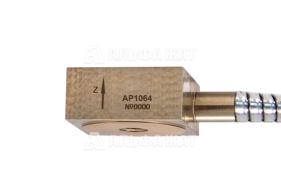 Вибропреобразователь ускорения промышленный с зарядовым выходом трехкомпонентный AP1064