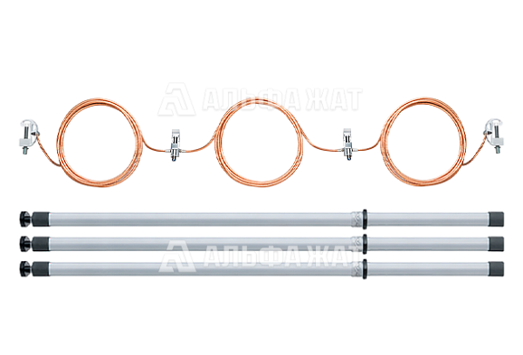 Заземление переносное для высоковольтных линий ЗПЛ-110-3Д