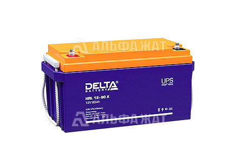 Свинцово-кислотный аккумулятор Delta HRL 12-80 X