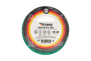 Изолента ПВХ KRANZ 0,13х15 мм, 25 м, зеленая упаковка (5 роликов)