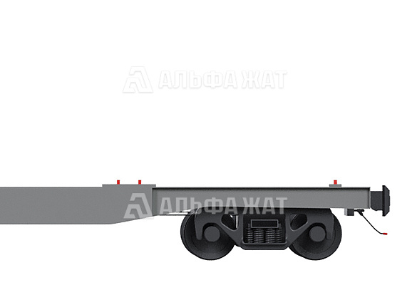 Вагон-платформа 40-футовая для перевозки крупнотоннажных контейнеров 13-1258-01