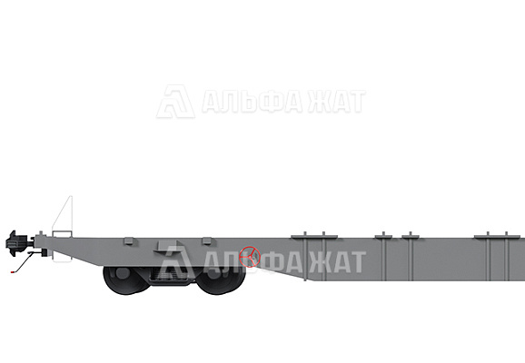 Вагон-платформа для крупнотоннажных контейнеров Sggns(s) 80' 13-1284-05