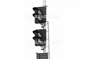 Светофор четырехзначный светодиодный 17966-00-00 с маршрутным указателем, пригласительным сигналом и трансформаторным ящиком