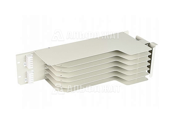 Блок кроссовый 19&quot; 3U на 6 модулей П КБ6-П ВОКС-ФП (корпус)