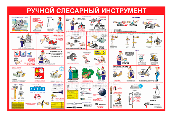 Стенд информационный «Ручной слесарный инструмент»