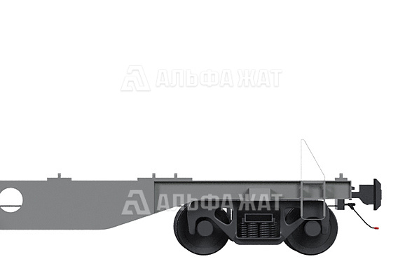 Вагон-платформа 40-футовая для перевозки крупнотоннажных контейнеров 13-1258-04