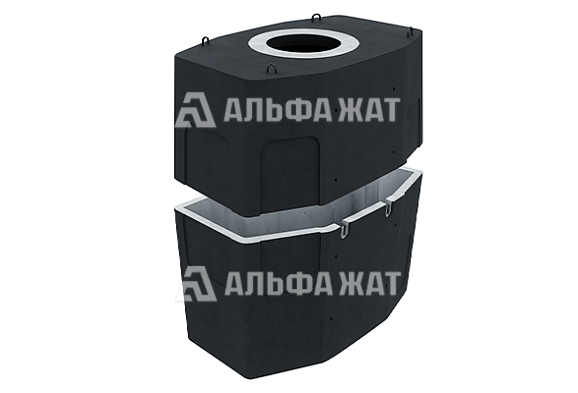 Колодец кабельной связи разветвительный 3,5-10 (80) ГЕК (В25) в двухслойной битумно-латексной гидроизоляции