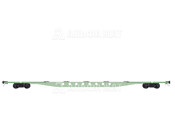 Вагон-платформа 80-футовая для перевозки крупнотоннажных контейнеров 13-1284