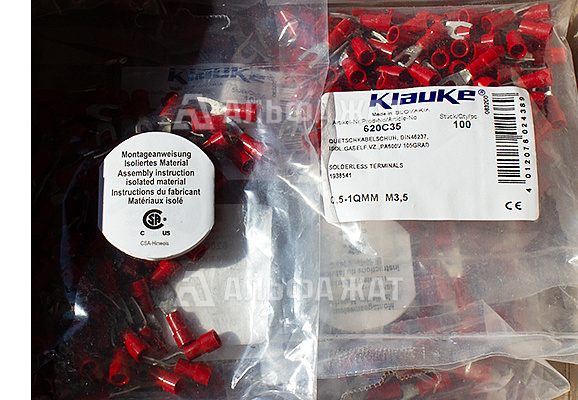 Наконечник Klauke 0,5-1 мм2 под винт М3,5 (красный)