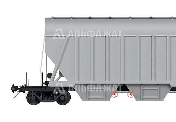 Вагон-хоппер для перевозки цемента и других сыпучих грузов 19-1272