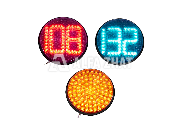 Қызыл және жасыл түстің санағы бар 300 мм жарықтық блогы