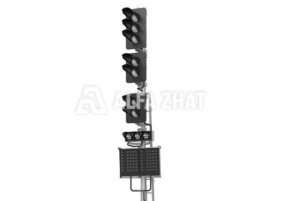 Siebenstellige Mast-Ampelanlagen mit Trafokasten 18102-00-00 TU32 ZSh 2141-2009 LED Siebenstellige Mast-Ampelanlagen mit Trafokasten 18102-00-00 TU32 ZSh 2141-2009 LED