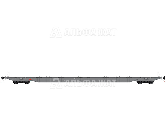 Вагон-платформа для крупнотоннажных контейнеров Sggns(s) 80' 13-1284-05