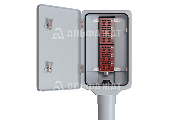 Диэлектрическая стойка коммутационной перегонной связи упрощенная ДСКПСУ ТС 04-02-01 с магистральным боксом БММ 2-1