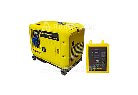 Дизельный генератор Champion DG6501ES+ATS