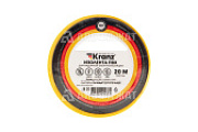 Изолента ПВХ KRANZ 0,13х15 мм, 20 м, желтая упаковка (10 роликов)