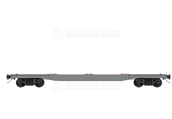 Вагон-платформа 40-футовая для перевозки крупнотоннажных контейнеров 13-1258-01