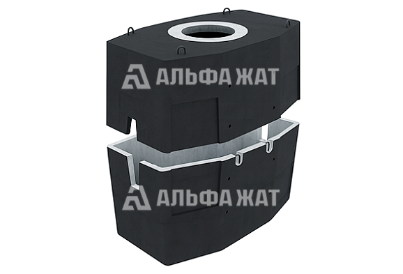 Колодец кабельной связи разветвительный 4-80 ГЕК (В25) в двухслойной битумно-латексной гидроизоляции