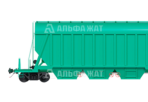 Вагон-хоппер для перевозки минеральных удобрений и сыпучих грузов 19-1273
