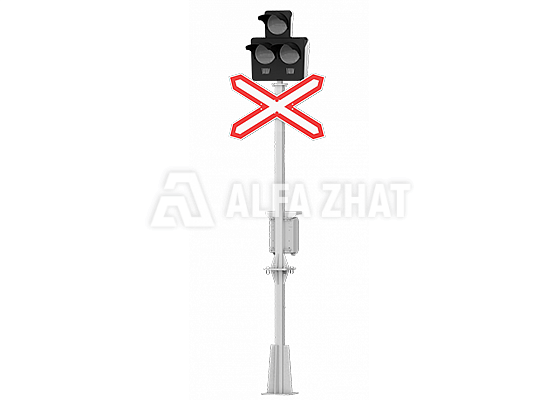 Dreistellige Kreuzungsampel SP3-1 NKMR.676658.031 TU (GOST R 52282-2004) mit LED-Systemen für eingleisige Abschnitte Dreistellige Kreuzungsampel SP3-1 NKMR.676658.031 TU (GOST R 52282-2004) mit LED-Systemen für eingleisige Abschnitte