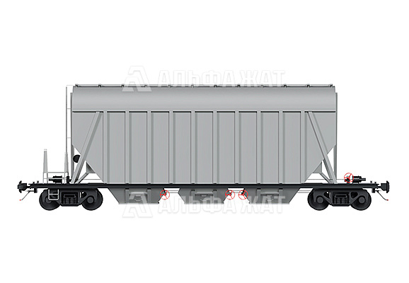 Вагон-хоппер для перевозки минеральных удобрений с осевой нагрузкой 25 тс 19-1299