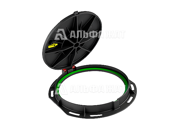 Люк чугунный с замком и шарниром ВЧШГ Т (Д 400) В 2,7-60