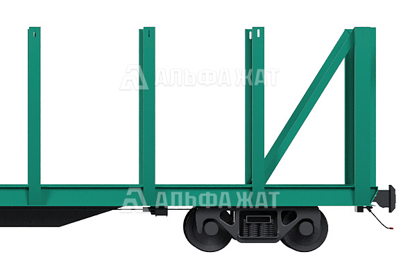 Вагон-платформа для перевозки контейнеров, леса и труб 13-1289