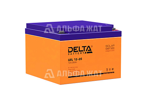 Свинцово-кислотный аккумулятор Delta GEL 12-26