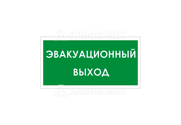 Эвакуационный знак «Эвакуационный выход» (200х200 мм)