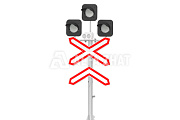 Warnlichtsignal SP3-2 17258-00-00 mit dem Hörmelder IAR mit Reservehaltung für Eisenbahnüberwege, Klimakategorie «U» Warnlichtsignal SP3-2 17258-00-00 mit dem Hörmelder IAR mit Reservehaltung für Eisenbahnüberwege, Klimakategorie «U»