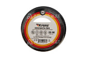 Изолента ПВХ KRANZ 0,13х15 мм, 25 м, черная упаковка (5 роликов)