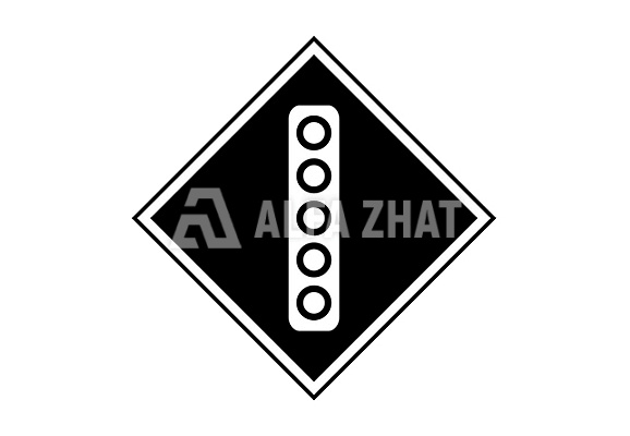 «Электровоздағы ток қабылдағышты көтеру» темір жол таңбасы