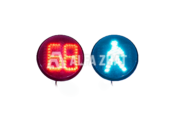 Lichtblock 300 mm für die Fußgängerampel mit Countdown-Tafel rot