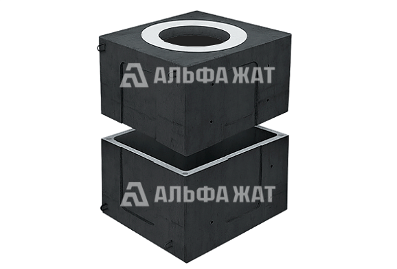 Колодец кабельной связи разветвительный 2 М-10 (80) ГЕК (В25) в двухслойной битумно-латексной гидроизоляции