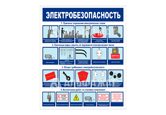 Стенд информационный «Электробезопасность»