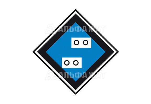 Железнодорожный знак «Подготовиться к опусканию токоприемника»