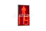 Pedestrian light signal P.1.2 with red and green signal countdown display, animation and programmable pedestrian sound guide device (monolithic body)