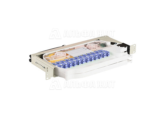 Кросс оптический поворотный ШКОС-2ФП-1U/2-48SC-48SC/SM-48SC/UPS