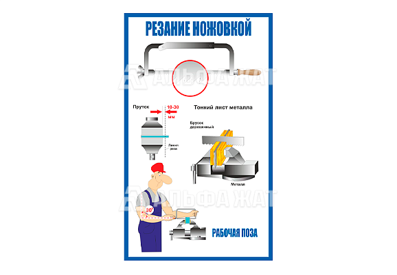 Стенд информационный «Резание ножовкой»