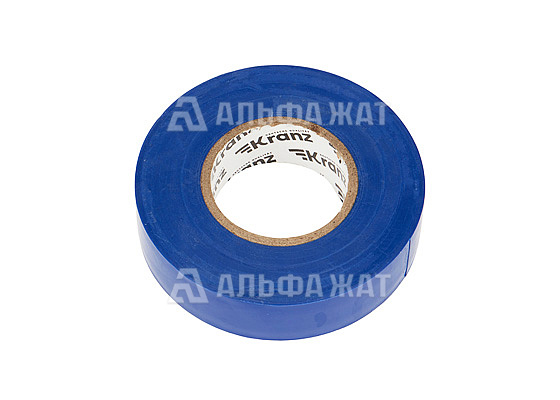 Изолента ПВХ KRANZ 0,13х15 мм, 25 м, синяя упаковка (5 роликов)