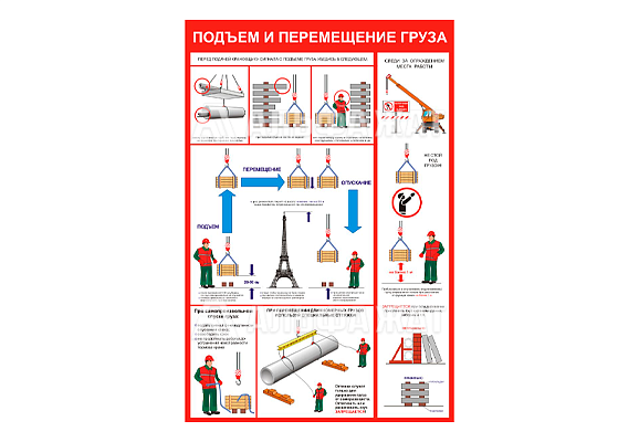 Стенд информационный «Подъем и перемещение груза»
