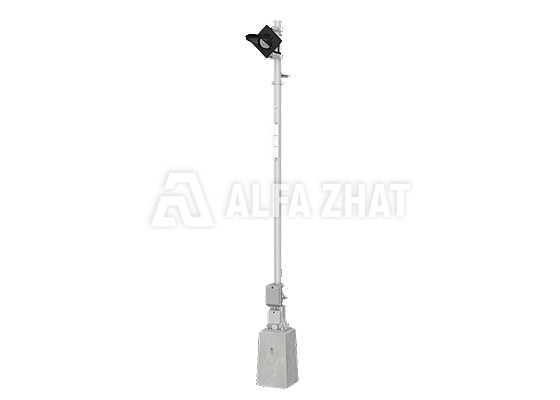 Single-digit led traffic light 17947-00-00 with a square shield and a shielding unit Single-digit led traffic light 17947-00-00 with a square shield and a shielding unit