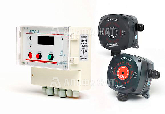 Шлейфовый газосигнализатор токсичных и горючих газов СТГ-3-И-О2