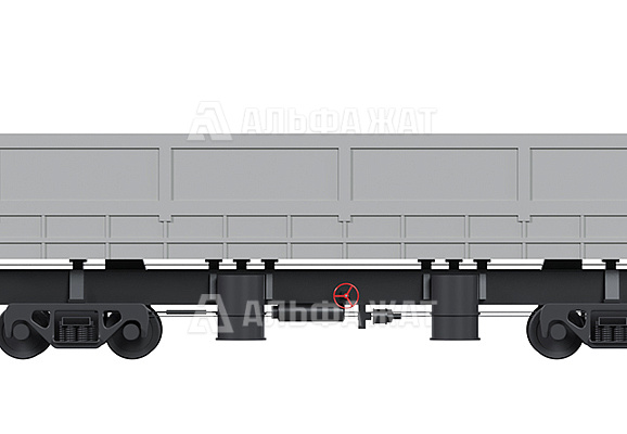 Вагон-самосвал (думпкар) для перевозки сыпучих и кусковых грузов с насыпной плотностью до 1,7 т/ куб. м 32-9792